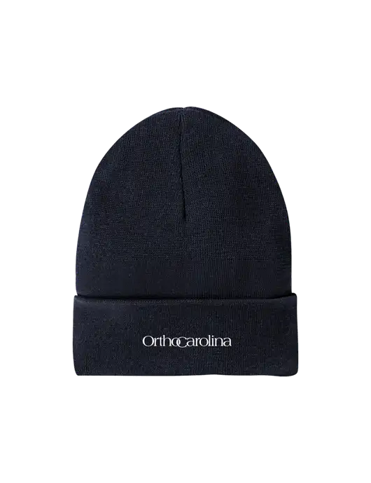 Recycled True Navy Beanie w/OrthoCarolina Logo