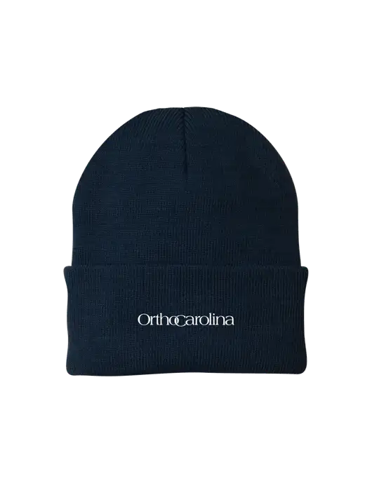 Navy Knit Cap w/OrthoCarolina Logo