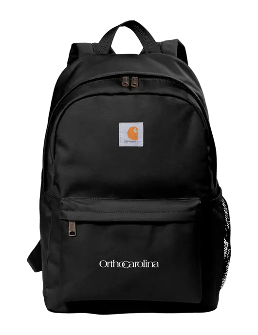 Carhartt Black Canvas Backpack w/OrthoCarolina Logo