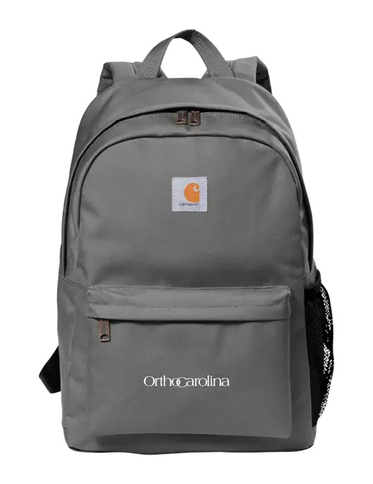 Carhartt Grey Canvas Backpack w/OrthoCarolina Logo