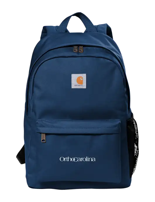 Carhartt Navy Canvas Backpack w/OrthoCarolina Logo