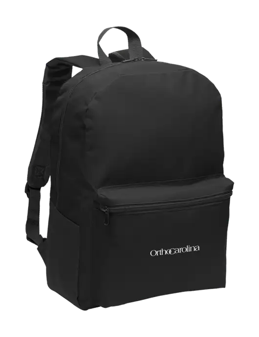 Casual Black Lightweight Laptop Backpack w/OrthoCarolina Logo