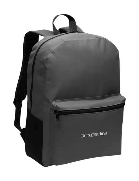 Casual Dark Charcoal Lightweight Laptop Backpack w/OrthoCarolina Logo