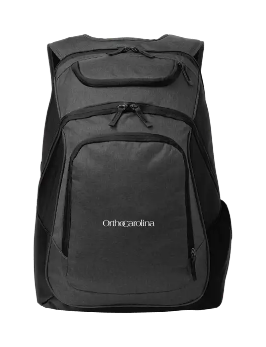 Executive Graphite Heather/Black Laptop Backpack w/OrthoCarolina Logo