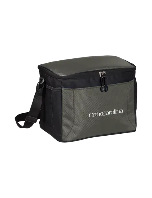 12 Can Grey/Black Cube Cooler w/OrthoCarolina Logo