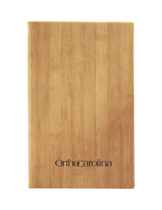 Bamboo Leatherette 5.25 x 8.25 Journal w/OrthoCarolina Logo