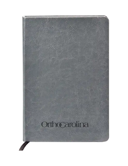 Fabrizio Grey Hard Cover 5.75 x 8.3 Journal w/OrthoCarolina Logo