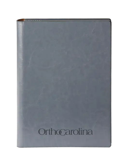 Fabrizio Grey 7 x 9.625 Padfolio & Notepad w/OrthoCarolina Logo