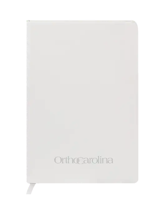 Fabrizio White Hard Cover 5.75 x 8.3  Journal w/OrthoCarolina Logo