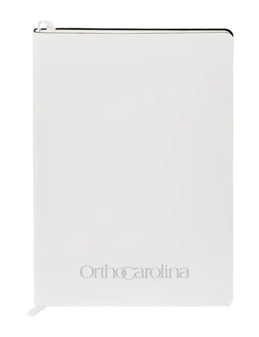 Fabrizio White Soft Cover 5.75 x 8.125 Journal w/OrthoCarolina Logo