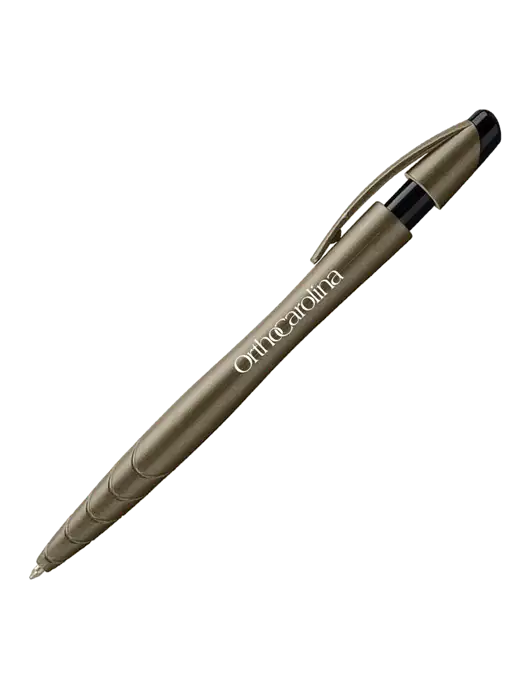 Awali Grey Metallic Pen - Black Ink w/OrthoCarolina Logo