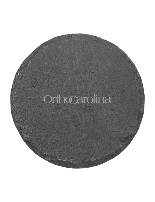 Round Slate Coaster w/OrthoCarolina Logo