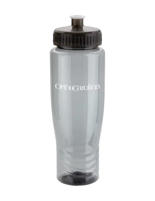 Roam Smoke 28 oz Eco-Polyclear Bottle with Push Pull Lid w/OrthoCarolina Logo
