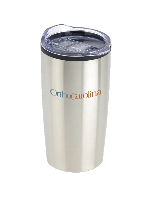 Olympus Silver 20 oz Tumbler w/OrthoCarolina Logo
