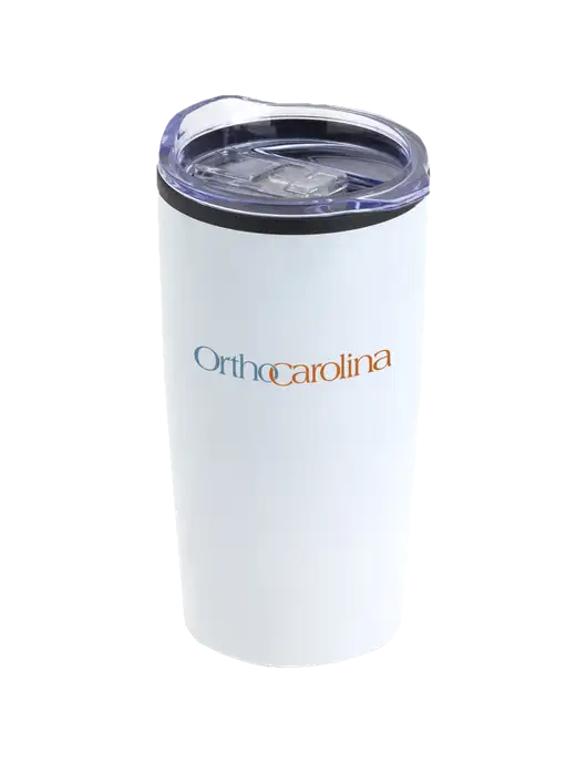 Olympus White 20 oz Tumbler w/OrthoCarolina Logo