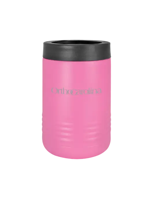 Polar Camel 12 oz Powder Coated Pink Vacuum Insulated Beverage Holder w/OrthoCarolina Logo