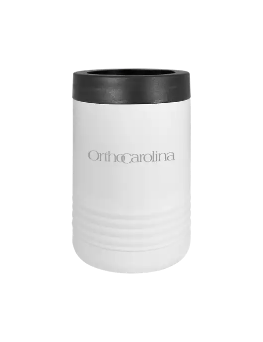 Polar Camel 12 oz Powder Coated White Vacuum Insulated Beverage Holder w/OrthoCarolina Logo