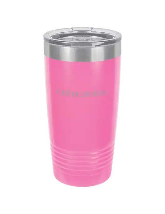 Polar Camel 20 oz Powder Coated Pink Vacuum Insulated Tumbler w/OrthoCarolina Logo