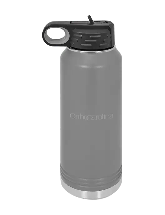 Polar Camel 32 oz Powder Coated Grey Vacuum Insulated Water Bottle w/OrthoCarolina Logo