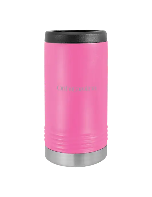 Polar Camel Powder Coated Pink Vacuum Insulated Slim Beverage Holder w/OrthoCarolina Logo