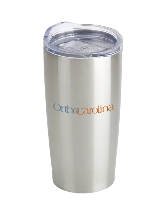 Society Silver 20 oz Insulated Tumbler w/OrthoCarolina Logo