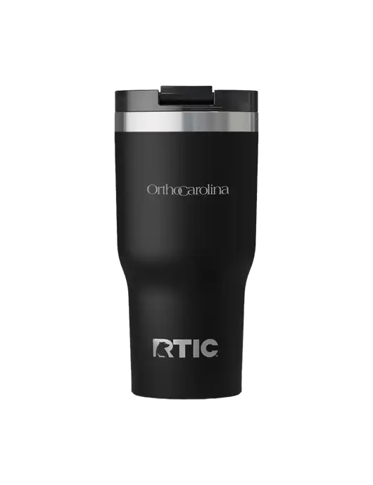 RTIC Essential 20 oz Black Tumbler w/OrthoCarolina Logo