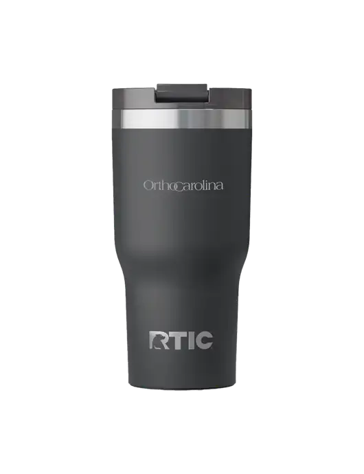 RTIC Essential 20 oz Charcoal Tumbler w/OrthoCarolina Logo