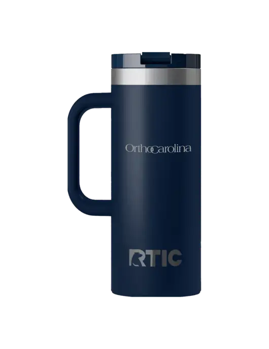 RTIC Road Trip 20 oz Navy Travel Mug w/OrthoCarolina Logo