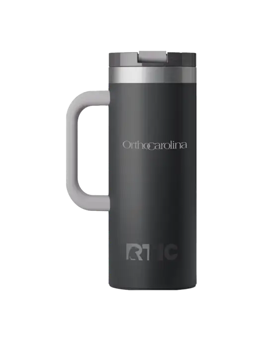 RTIC Road Trip 20 oz Charcoal Travel Mug w/OrthoCarolina Logo