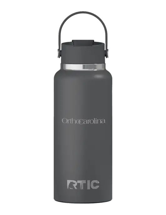 RTIC Outback 32 oz Charcoal Bottle w/OrthoCarolina Logo