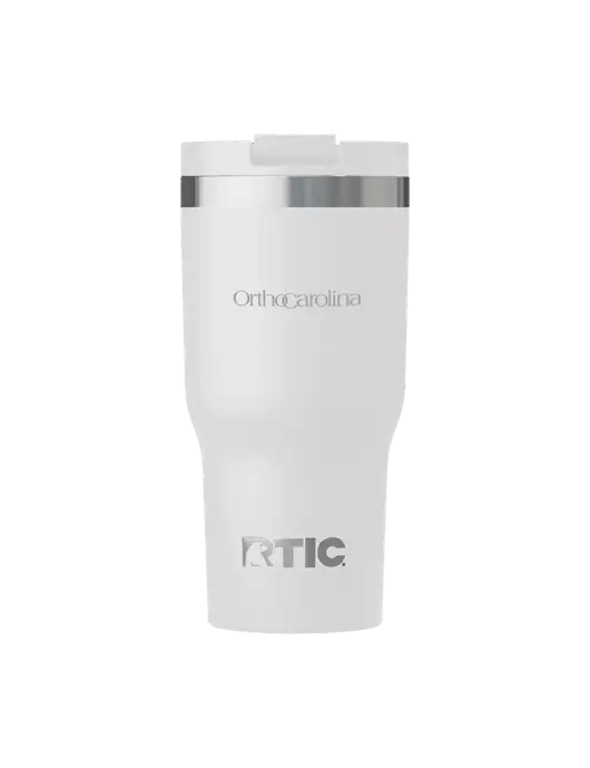 RTIC Essential 20 oz White Tumbler w/OrthoCarolina Logo