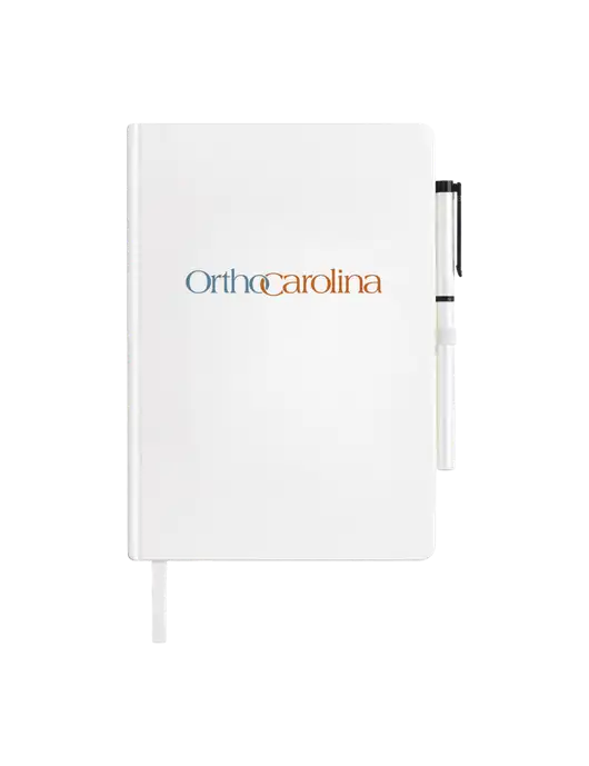 Soft Touch White Journal and Gel Pen Combo w/OrthoCarolina Logo
