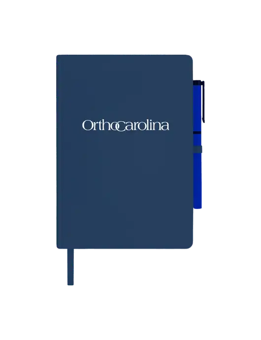 Soft Touch Dark Navy Journal and Gel Pen Combo w/OrthoCarolina Logo