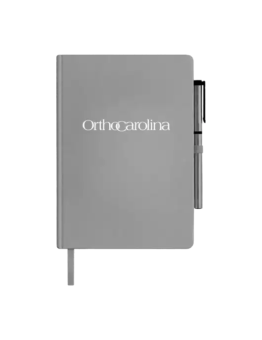 Soft Touch Medium Grey Journal and Gel Pen Combo w/OrthoCarolina Logo