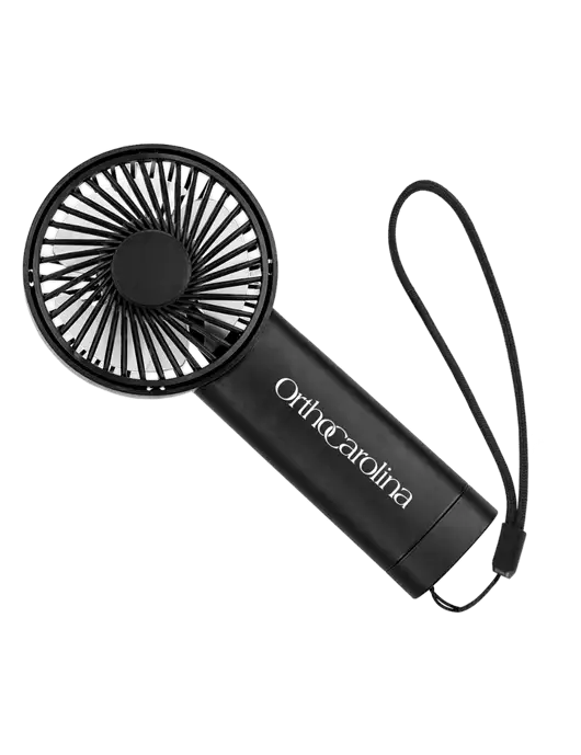 Airpulse 3-Speed Rechargeable Black Fan w/OrthoCarolina Logo
