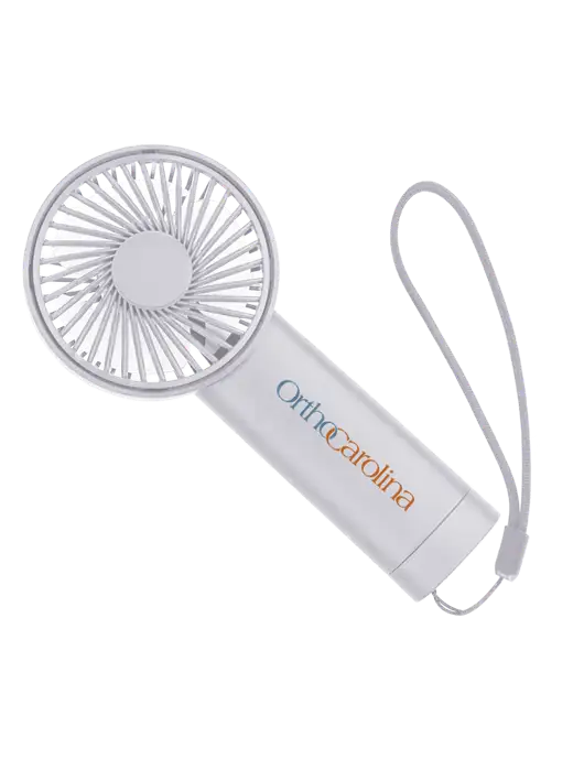 Airpulse 3-Speed Rechargeable White Fan w/OrthoCarolina Logo