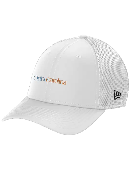 New Era 39THIRTY Performance Stretch White Mesh Cap w/OrthoCarolina Logo