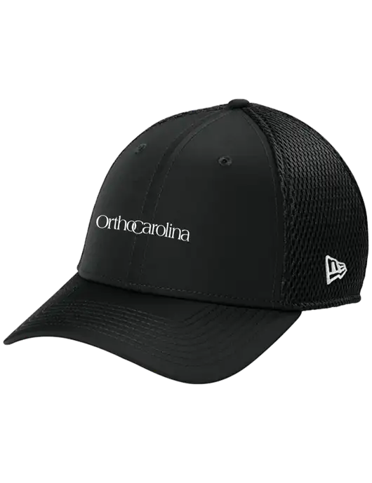 New Era 39THIRTY Performance Stretch Black Mesh Cap w/OrthoCarolina Logo
