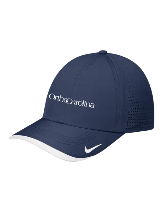 Nike Navy/White Dri-FIT Perforated Performance Cap w/OrthoCarolina Logo