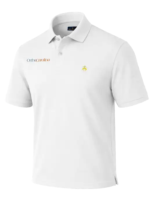 Brooks Brothers Pima Cotton White Pique Polo w/OrthoCarolina Logo