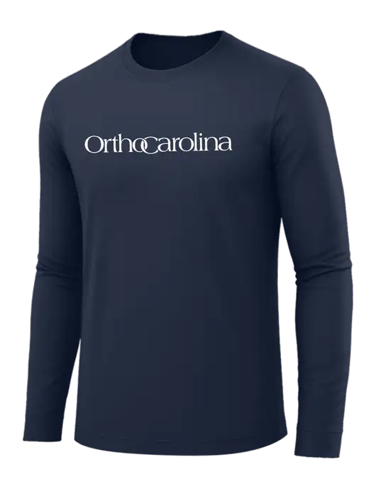 Long Sleeve Navy PosiCharge Competitor Tee w/OrthoCarolina Logo