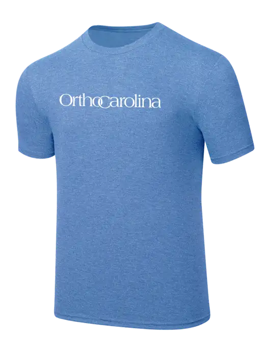 Simply Soft Carolina Blue Frost 4.5oz  Poly/Combed Ring Spun Cotton T-Shirt w/OrthoCarolina Logo