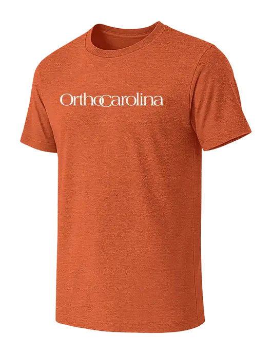 BELLA+CANVAS Heather Orange CVC Short Sleeve Tee w/OrthoCarolina Logo