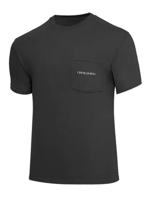 Core Blend Charcoal Grey Pocket T-Shirt w/OrthoCarolina Logo