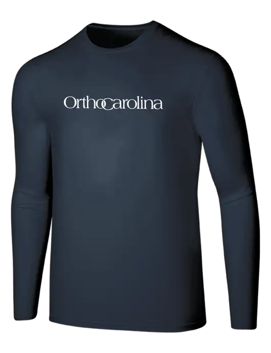 Seriously Soft Navy Long Sleeve T-Shirt w/OrthoCarolina Logo