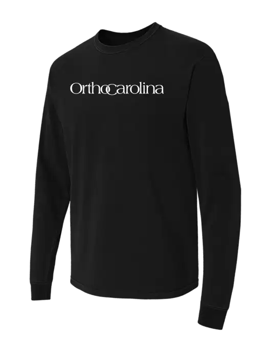 Comfort Colors Garment-Dyed Black Heavyweight Long Sleeve T-Shirt w/OrthoCarolina Logo