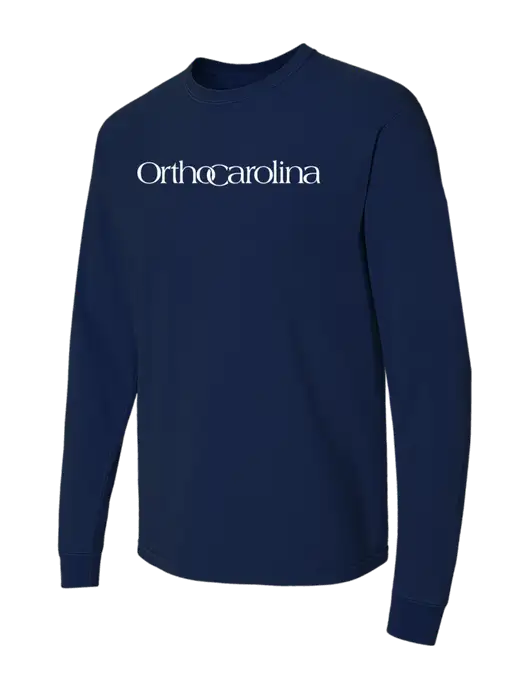 Comfort Colors Garment-Dyed Dark Navy Heavyweight Long Sleeve T-Shirt w/OrthoCarolina Logo