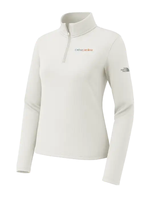 The North Face Womens Aim 1/4-Zip Ivory Fleece w/OrthoCarolina Logo