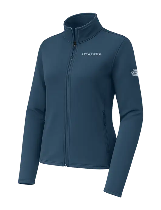 The North Face Womens Aim Full-Zip Light Navy Fleece Jacket w/OrthoCarolina Logo