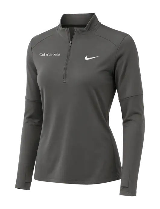 Nike Dark Grey Womens Dri-FIT Element 1/2-Zip Pullover w/OrthoCarolina Logo